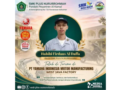 Keren! Alumni SMK Plus Nururrohmah Sukses Menembus Dunia Industri di PT Yamaha Indonesia Motor Manufacturing