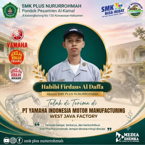 Keren! Alumni SMK Plus Nururrohmah Sukses Menembus Dunia Industri di PT Yamaha Indonesia Motor Manufacturing